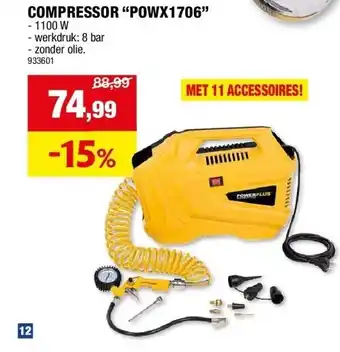 Hubo COMPRESSOR “POWX1706” aanbieding