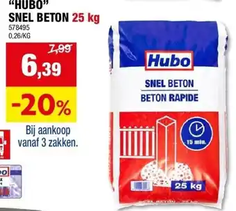 Hubo “HUBO” SNEL BETON 25 kg aanbieding
