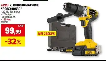 Hubo ACCU KLOPBOORMACHINE “POWX00530” aanbieding