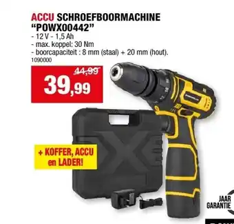 Hubo ACCU SCHROEFBOORMACHINE “POWX00442” aanbieding