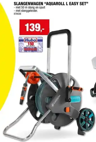 Hubo SLANGENWAGEN “AQUAROLL L EASY SET” aanbieding