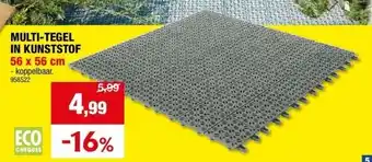 Hubo MULTI-TEGEL IN KUNSTSTOF 56 x 56 cm aanbieding