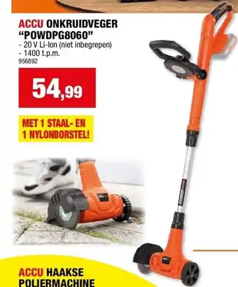 Hubo ACCU ONKRUIDVEGER “POWDPG8060” aanbieding