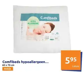 Action Comfibeds hypoallergeen hoofdkussen aanbieding