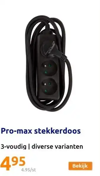 Action Pro-max stekkerdoos aanbieding