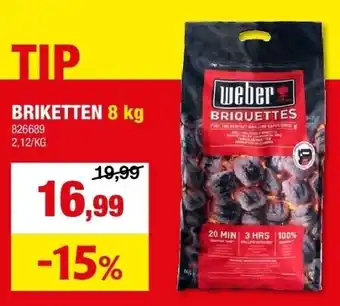 Hubo BRIKETTEN 8 kg aanbieding