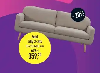Leen Bakker Zetel Lilly 3-zits aanbieding