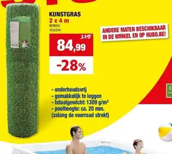 Hubo KUNSTGRAS aanbieding