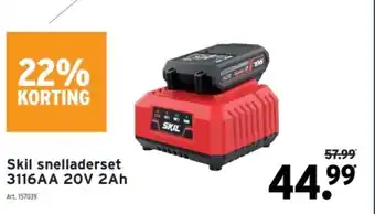 GAMMA Skil snelladerset 3116AA 20V 2Ah aanbieding