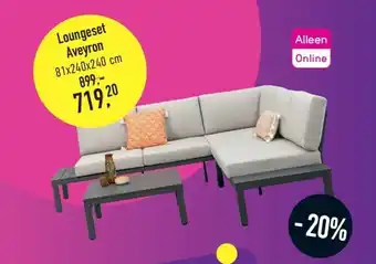 Leen Bakker Loungeset Aveyron aanbieding