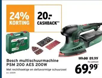 GAMMA Bosch multischuurmachine PSM 200 AES 200W aanbieding