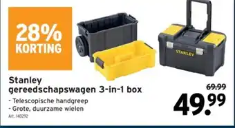 GAMMA Stanley gereedschapswagen 3-in-1 box aanbieding