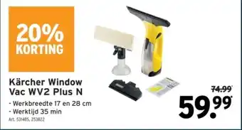 GAMMA Kärcher Window Vac WV2 Plus N aanbieding