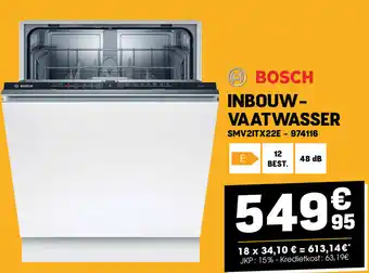 Electro Depot BOSCH INBOUWVAATWASSER SMV2ITX22E - 974116 aanbieding