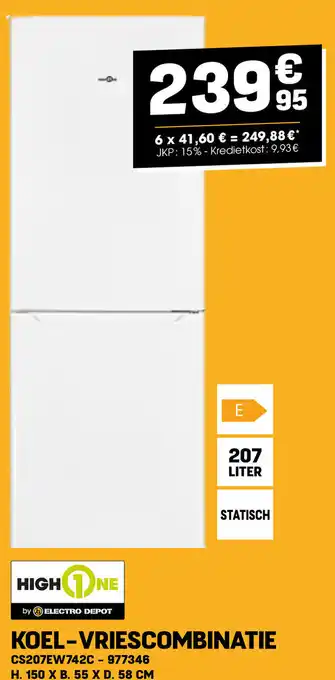 Electro Depot KOEL-VRIESCOMBINATIE aanbieding