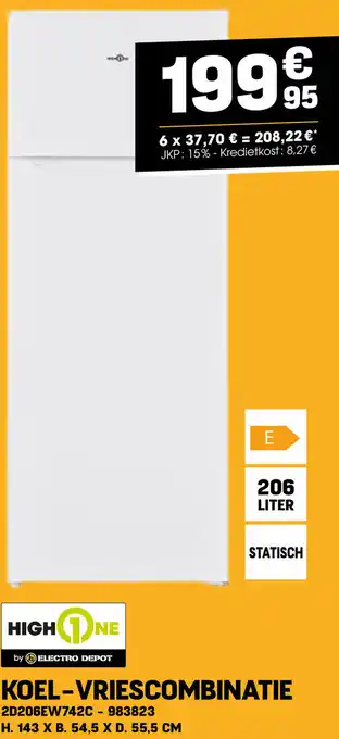 Electro Depot KOEL-VRIESCOMBINATIE aanbieding