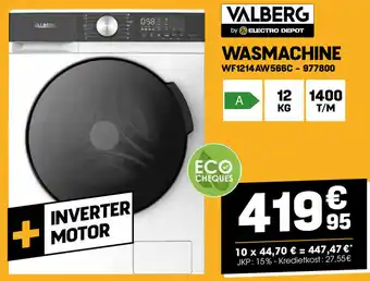 Electro Depot VALBERG WASMACHINE aanbieding