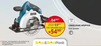 Brico CIRKELZAAG WS2914.9 aanbieding