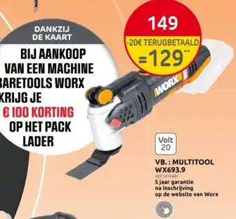 Brico VB.: MULTITOOL WX693.9 aanbieding