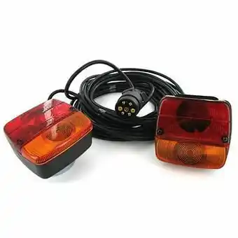 Magnetische verlichtingsset voor aanhangwagen met voedingskabel 7,5 m