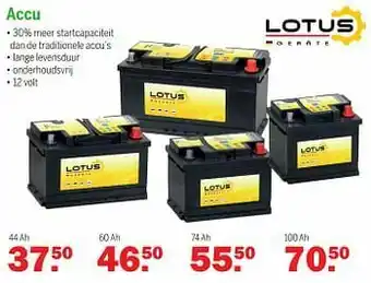 Van Cranenbroek Lotus geräte accu 44ah aanbieding