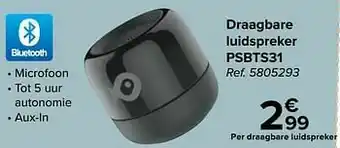 Carrefour Poss draagbare luidspreker psbts31 aanbieding