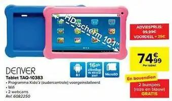Carrefour Denver electronics tablet taq-10383 aanbieding