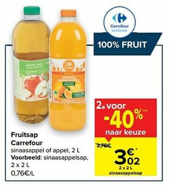 Carrefour Sinaasappelsap aanbieding