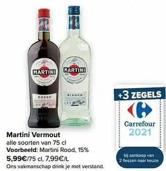 Carrefour Martini rood aanbieding