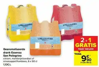 Gearomatiseerde drank essenza san pellegrino