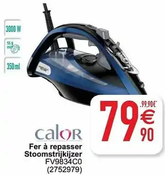 Calor fer à repasser stoomstrijkijzer fv9834c0