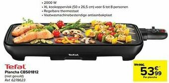Carrefour Tefal plancha cb501812 aanbieding