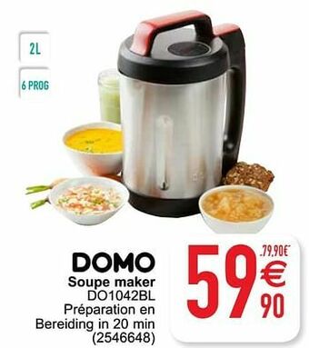 Cora Domo elektro soupe maker do1042bl aanbieding