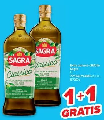 Carrefour Extra zuivere olijfolie sagra aanbieding