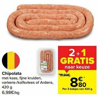 Carrefour Chipolata aanbieding
