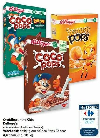Carrefour Ontbijtgranen coco pops chocos aanbieding