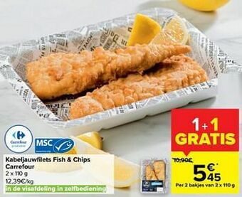 Carrefour Kabeljauwfilets fish + chips carrefour aanbieding
