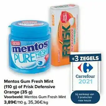 Mentos gum fresh mint