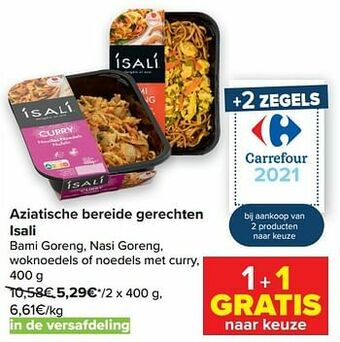 Carrefour Aziatische bereide gerechten isali aanbieding