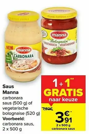 Manna carbonara saus