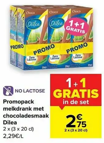 Promopack melkdrank met chocoladesmaak dilea