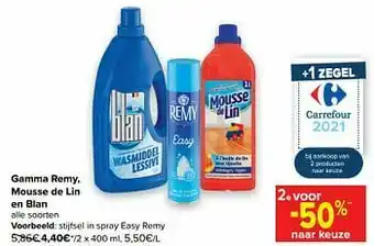 Carrefour Stijfsel in spray easy remy aanbieding
