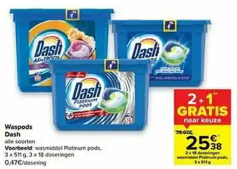 Carrefour Wasmiddel platinum pods aanbieding
