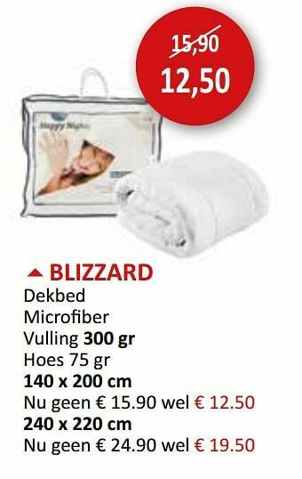 Blizzard dekbed