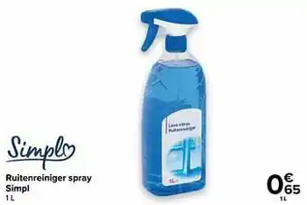 Carrefour Ruitenreiniger spray simpl aanbieding