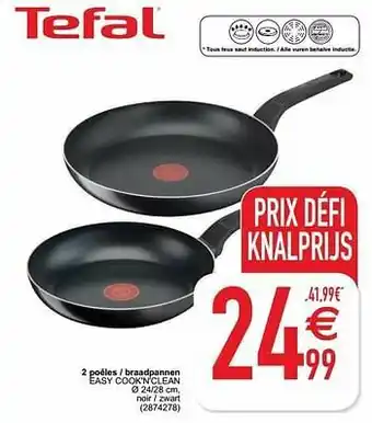 Cora 2 poêles - braadpannen easy cook`n`clean aanbieding