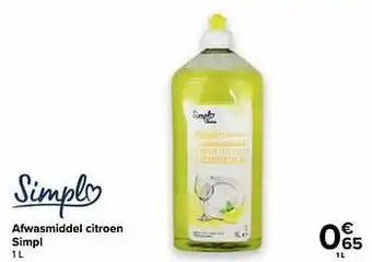 Carrefour Afwasmiddel citroen simpl aanbieding
