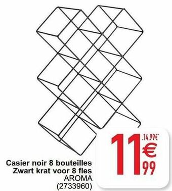 Cora Casier noir 8 bouteilles zwart krat voor 8 fles aroma aanbieding