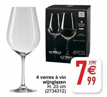 Cora 4 verres à vin wijnglazen aanbieding