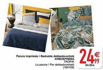 Cora Parure imprimée - bedrukte dekbedovertrek atmosphera tropik aanbieding